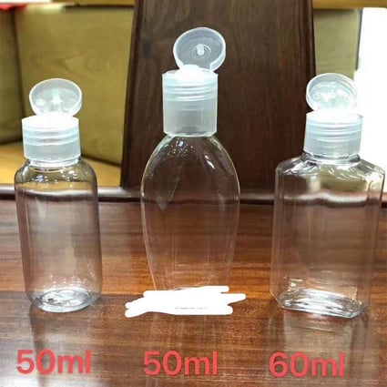 50ml and 60ml hand sanitizer bottles